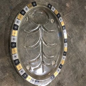 Vintage Garland Glass footed plater
